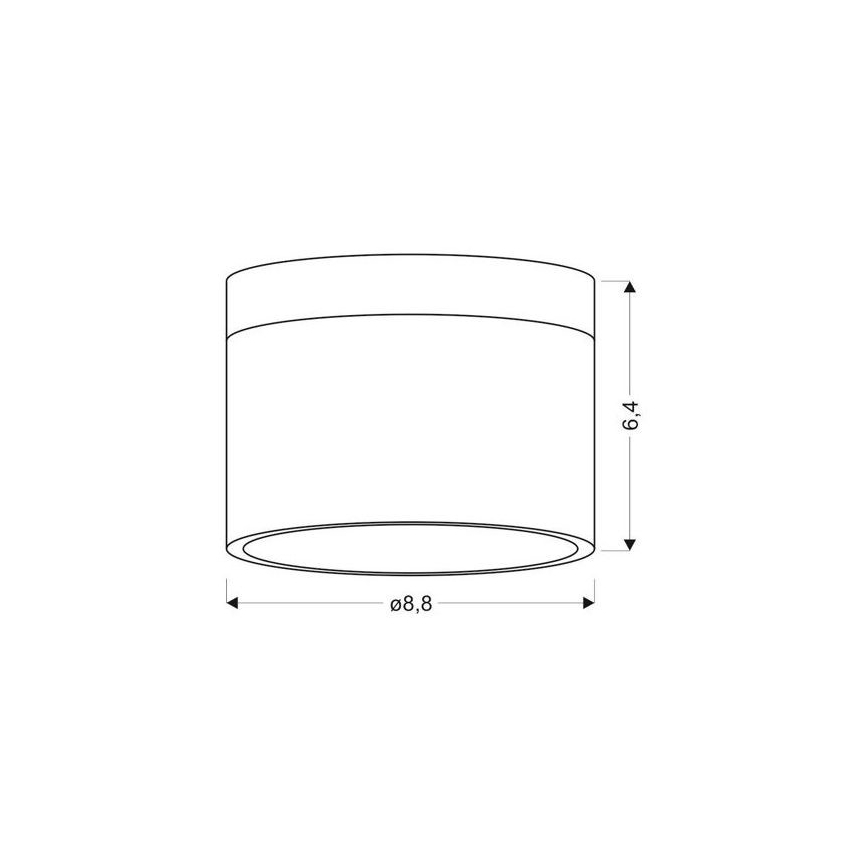 Світлодіодний стельовий світильник TUBA LED/9W/230V біла/чорна