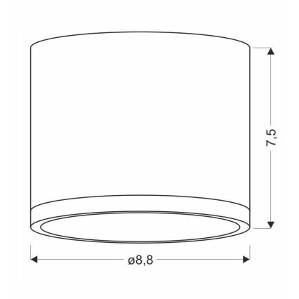 Світлодіодний стельовий світильник TUBA LED/9W/230V