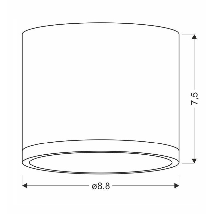 Світлодіодний стельовий світильник TUBA LED/9W/230V