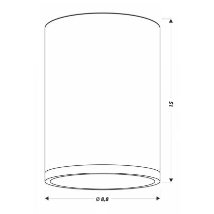 Світлодіодний стельовий світильник TUBA LED/9W/230V