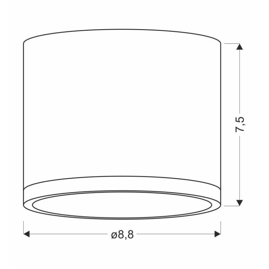 Світлодіодний стельовий світильник TUBA LED/9W/230V