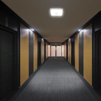 Світлодіодний стельовий світильник з датчиком SAMSUNG CHIP LED/12W/230V 3000/4000/6000K 25x25 см білий