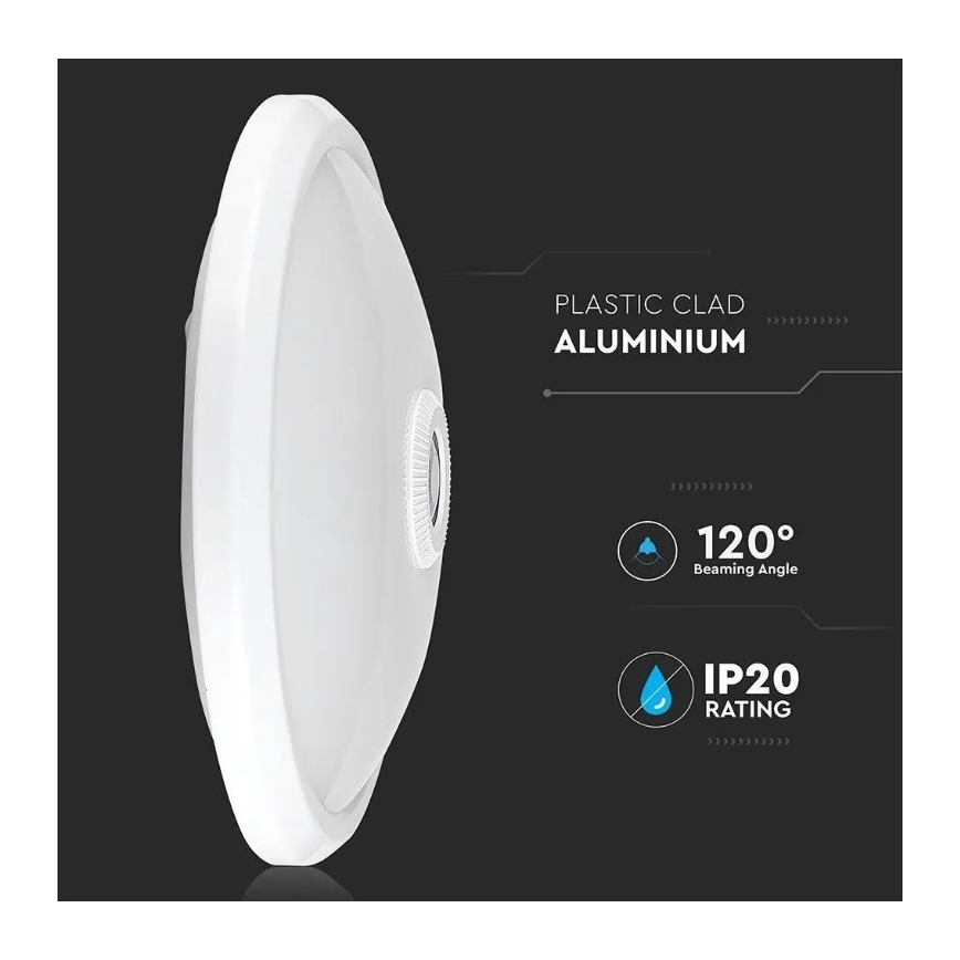 Світлодіодний стельовий світильник з датчиком SAMSUNG CHIP LED/12W/230V 6400K діаметр 29 см