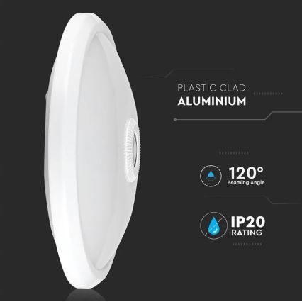 Світлодіодний стельовий світильник з датчиком LED/12W/230V 6400K