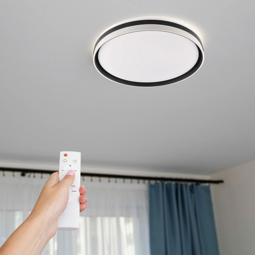 Стельовий LED світильник для ванної з регулюванням яскравості BARBARA LED/72W/230V діаметр 48,5 см 3000-6000K IP44 + пульт дистанційного керування