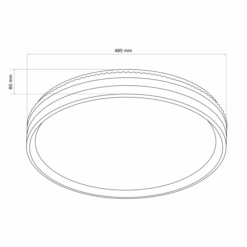 Стельовий LED світильник для ванної з регулюванням яскравості BARBARA LED/72W/230V діаметр 48,5 см 3000-6000K IP44 + пульт дистанційного керування
