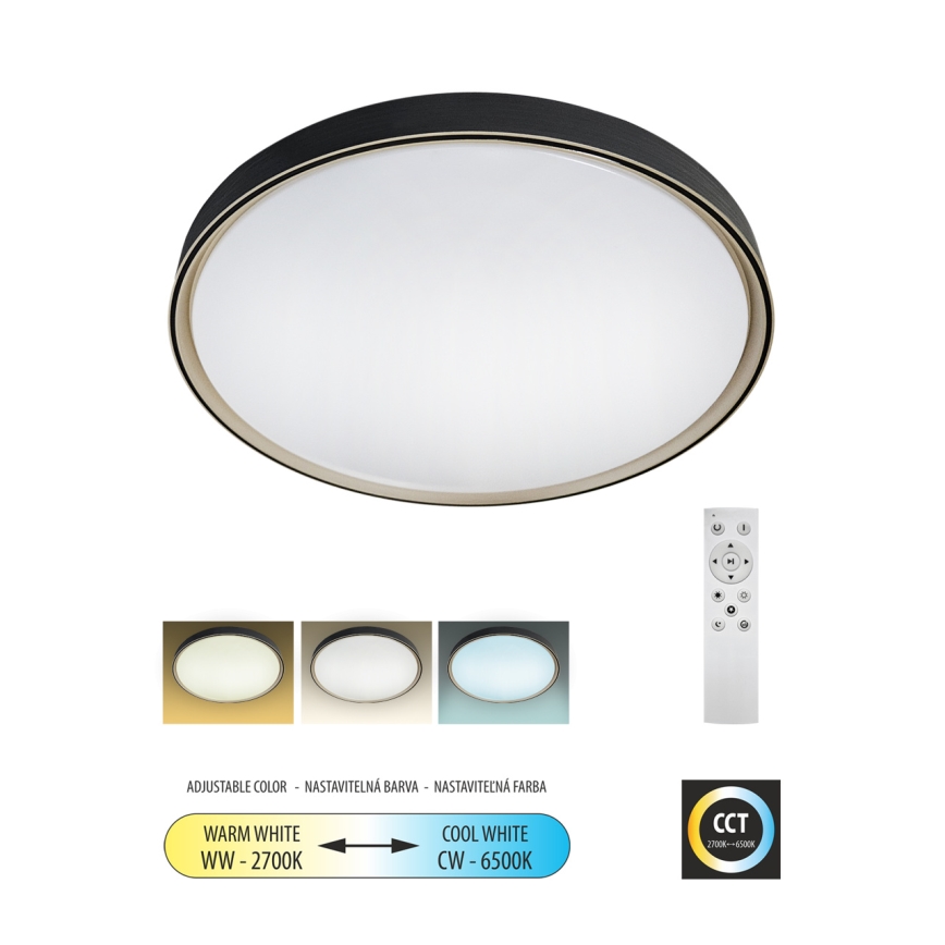 Світлодіодний стельовий світильник з регулюванням яскравості EBRO LED/36W/230V 2700-6500K діаметр 50 см + пульт дистанційного керування