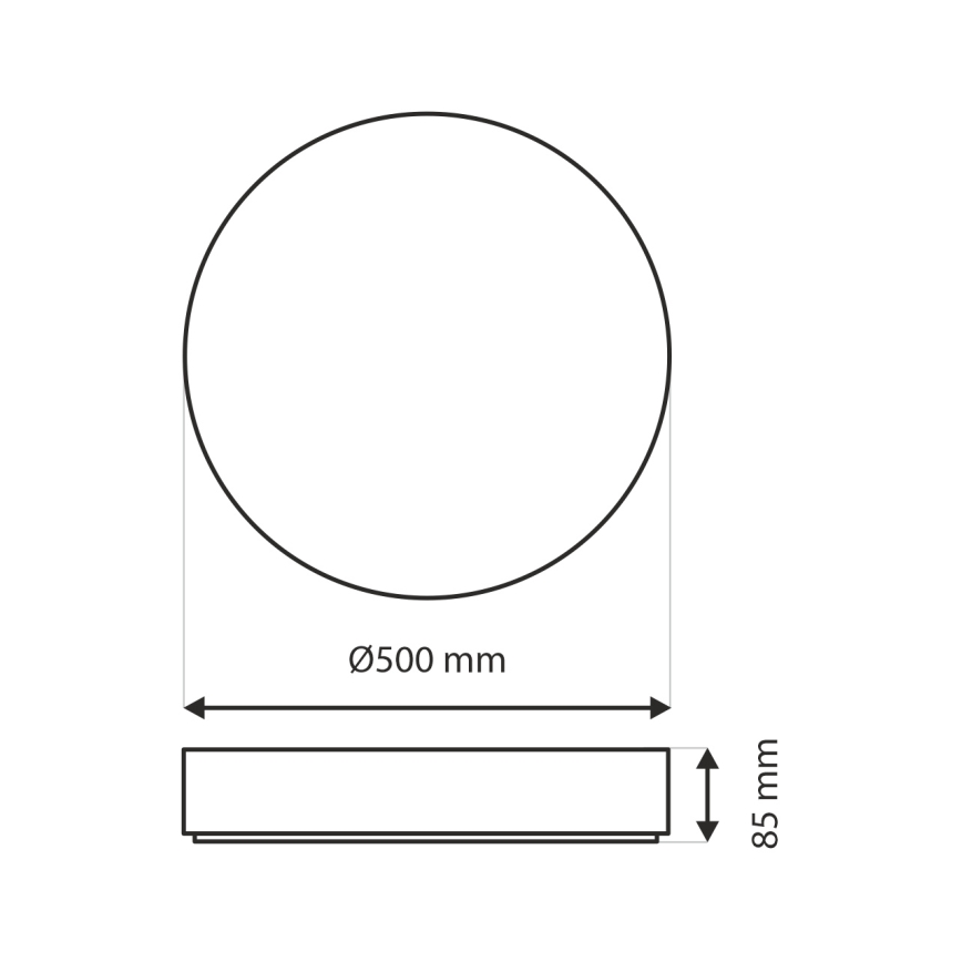 Світлодіодний стельовий світильник з регулюванням яскравості EBRO LED/36W/230V 2700-6500K діаметр 50 см + пульт дистанційного керування