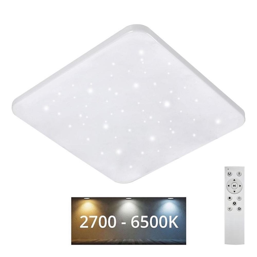 Світлодіодний стельовий світильник з регулюванням яскравості FLORA LED/60W/230V 2700-6500K 53x53 см + пульт дистанційного керування