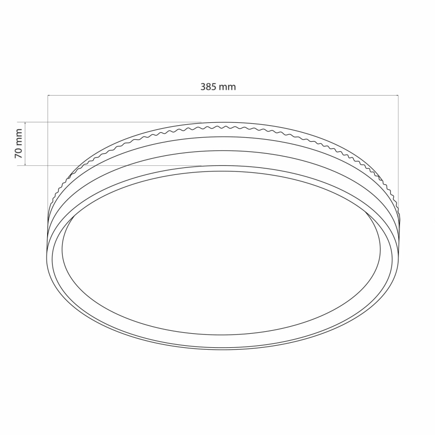Стельовий LED світильник для ванної з регулюванням яскравості JADWIGA LED/42W/230V діаметр 38,5 см 3000-6000K IP44 + пульт дистанційного керування