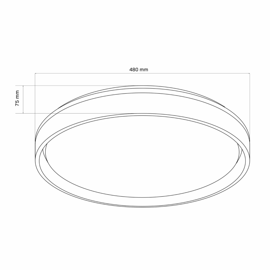 Стельовий LED світильник для ванної з регулюванням яскравості JADWIGA LED/72W/230V діаметр 48 см 3000-6000K IP44 + пульт дистанційного керування