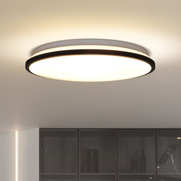 Світлодіодний стельовий світильник з регулюванням яскравості JAMIL LED/48W/230V 3000-6500K чорний + пульт дистанційного керування