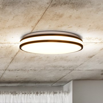Світлодіодний стельовий світильник з регулюванням яскравості LASKOS LED/48W/230V 3000-6500K чорний + пульт дистанційного керування
