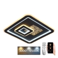 Світлодіодний стельовий світильник з регулюванням яскравості LED/110W/230V 3000-6500K чорний + пульт дистанційного керування