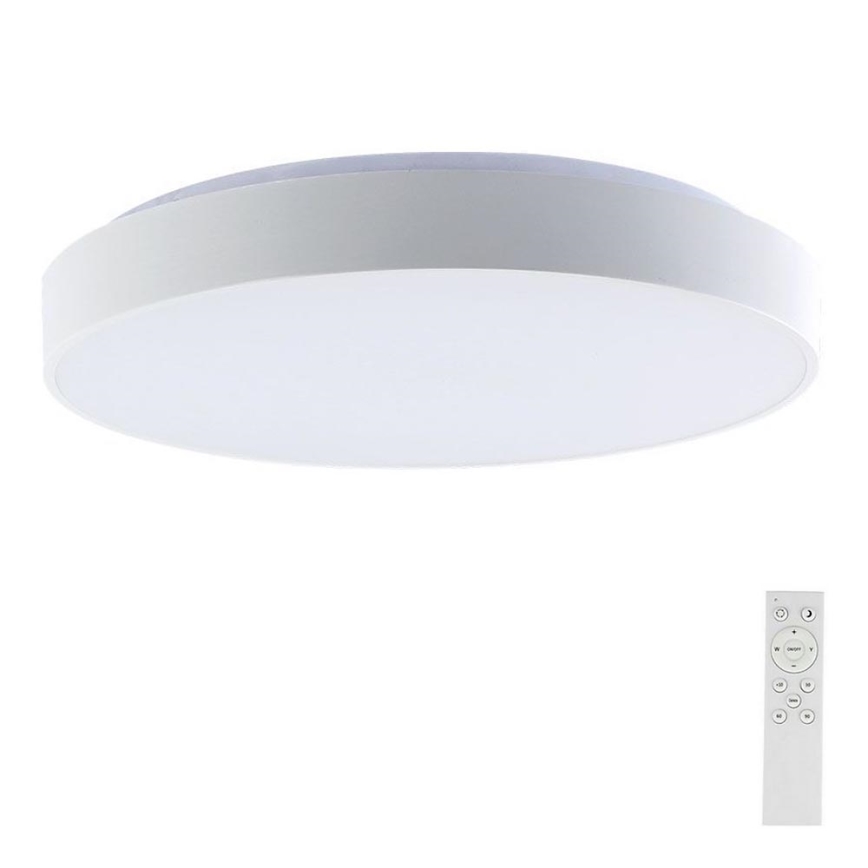 Світлодіодний стельовий світильник з регулюванням яскравості LED/40W/230V 3000-6500K 39,5 см білий + пульт дистанційного керування