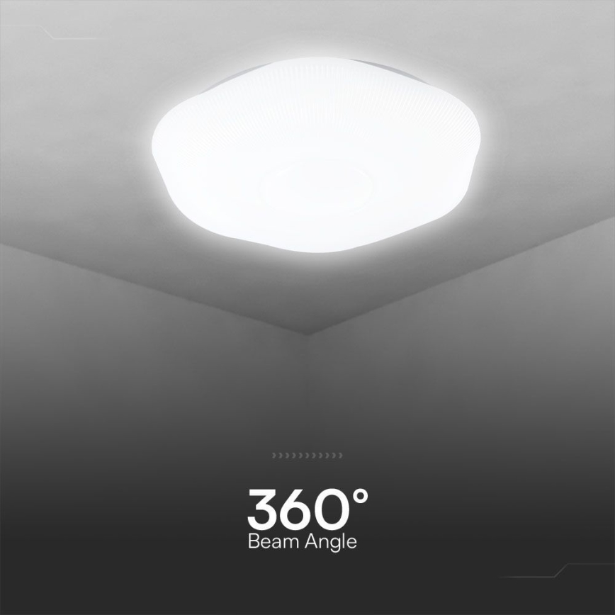 Світлодіодний стельовий світильник з регулюванням яскравості LED/40W/230V 3000-6500K 40 см білий + пульт дистанційного керування