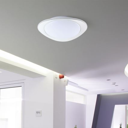 Світлодіодний стельовий світильник з регулюванням яскравості LED/40W/230V 3000-6500K 45 см білий + пульт дистанційного керування
