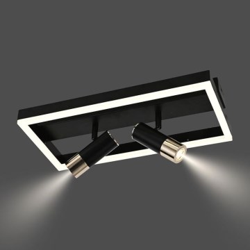 Світлодіодний стельовий світильник з регулюванням яскравості LED/50W/230V 3000-6500K чорний + пульт дистанційного керування