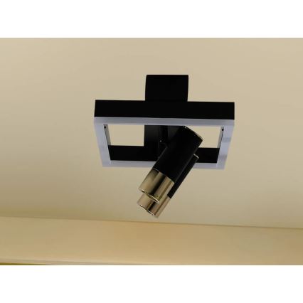 Світлодіодний стельовий світильник з регулюванням яскравості LED/50W/230V 3000-6500K чорний + пульт дистанційного керування