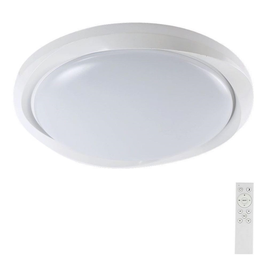 Світлодіодний стельовий світильник з регулюванням яскравості LED/60W/230V 3000-6500K 49,2 см білий + пульт дистанційного керування