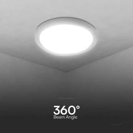 Світлодіодний стельовий світильник з регулюванням яскравості LED/60W/230V 3000-6500K 49,2 см білий + пульт дистанційного керування