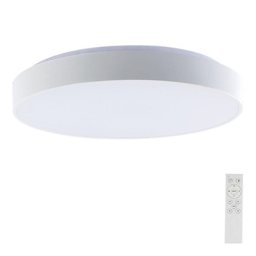 Світлодіодний стельовий світильник з регулюванням яскравості LED/60W/230V 3000-6500K 49,5 см білий + пульт дистанційного керування