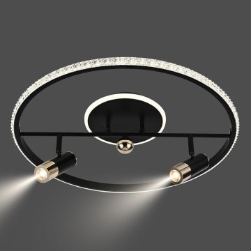 Світлодіодний стельовий світильник з регулюванням яскравості LED/60W/230V 3000-6500K чорний + пульт дистанційного керування