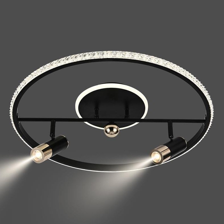 Світлодіодний стельовий світильник з регулюванням яскравості LED/60W/230V 3000-6500K чорний + пульт дистанційного керування
