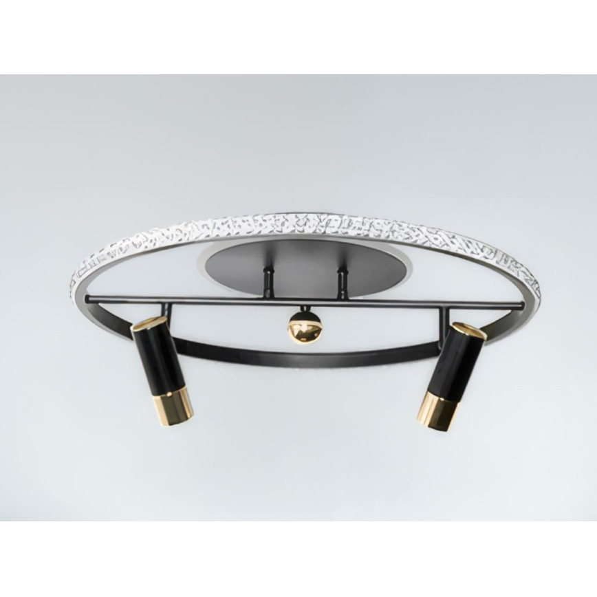 Світлодіодний стельовий світильник з регулюванням яскравості LED/60W/230V 3000-6500K чорний + пульт дистанційного керування