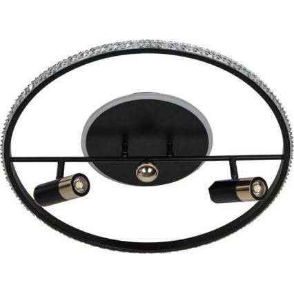 Світлодіодний стельовий світильник з регулюванням яскравості LED/60W/230V 3000-6500K чорний + пульт дистанційного керування