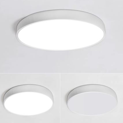Світлодіодний стельовий світильник з регулюванням яскравості LED/60W/230V 3000-6500K діаметр 60 см білий + пульт дистанційного керування