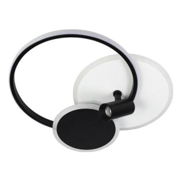 Світлодіодний стельовий світильник з регулюванням яскравості LED/65W/230V 3000-6500K білий/чорний + пульт дистанційного керування