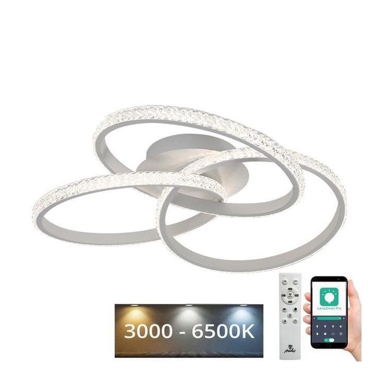 Світлодіодний стельовий світильник з регулюванням яскравості LED/70W/230V 3000-6500K білий + пульт дистанційного керування