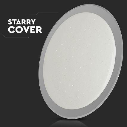 Світлодіодний стельовий світильник з регулюванням яскравості LED/72W/230V 3000-6500K діаметр 67 см білий + пульт дистанційного керування