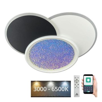 Світлодіодний стельовий світильник з регулюванням яскравості LED/80W/230V 3000-6500K білий + пульт дистанційного керування