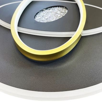 Світлодіодний стельовий світильник з регулюванням яскравості LED/80W/230V 3000-6500K чорний + пульт дистанційного керування