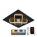 Світлодіодний стельовий світильник з регулюванням яскравості LED/90W/230V 3000-6500K чорний + пульт дистанційного керування
