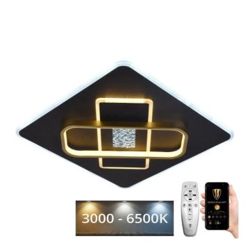 Світлодіодний стельовий світильник з регулюванням яскравості LED/90W/230V 3000-6500K чорний + пульт дистанційного керування