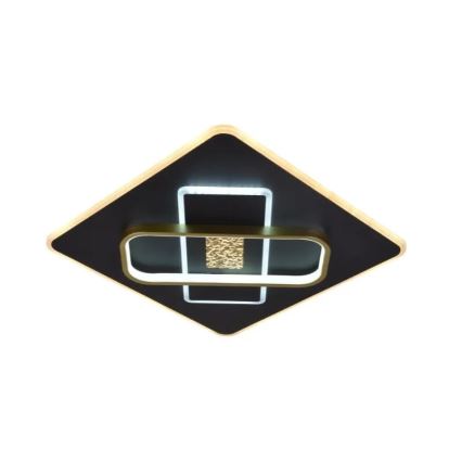 Світлодіодний стельовий світильник з регулюванням яскравості LED/90W/230V 3000-6500K чорний + пульт дистанційного керування