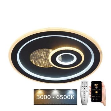 Світлодіодний стельовий світильник з регулюванням яскравості LED/95W/230V 3000-6500K чорний + пульт дистанційного керування