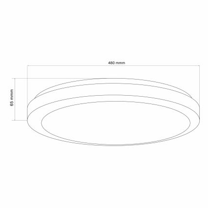 Стельовий LED світильник для ванної з регулюванням яскравості MARIAN LED/72W/230V діаметр 48 см 3000-6000K IP44 + пульт дистанційного керування