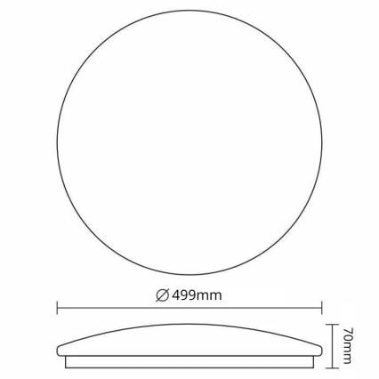 Світлодіодний стельовий світильник з регулюванням яскравості OPAL LED/48W/230V 3000-6500K діаметр 49,9 см + пульт дистанційного керування
