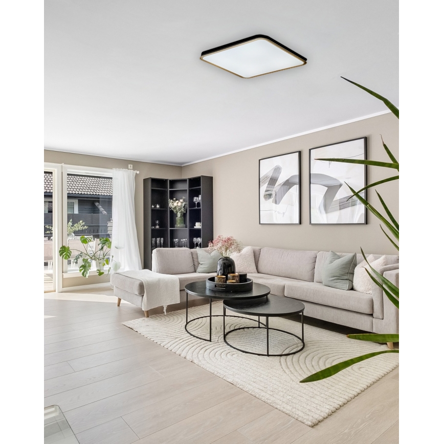 Світлодіодний стельовий світильник з регулюванням яскравості UNA LED/60W/230V 2700-6500K 50x50 см + пульт дистанційного керування