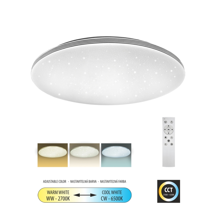 Світлодіодний стельовий світильник з регулюванням яскравості VENTA LED/36W/230V 2700-6500K діаметр 48 см + пульт дистанційного керування