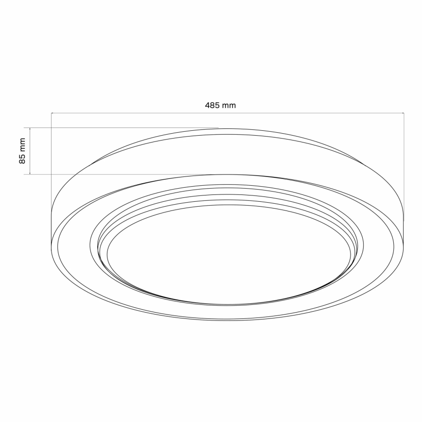 Стельовий LED світильник для ванної з регулюванням яскравості ZYGMUNT LED/72W/230V діаметр 48,5 см 3000-6000K IP44 + пульт дистанційного керування