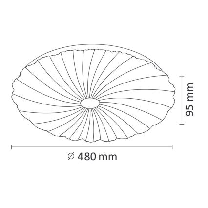 Світлодіодний стельовий світильник з регульованою яскравістю FLOWER LED/36W/230V + ПУ