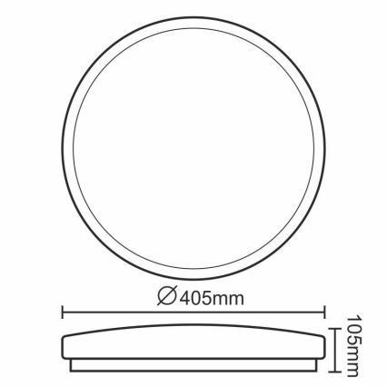 Світлодіодний стельовий світильник з регульованою яскравістю OPAL LED/24W/230V