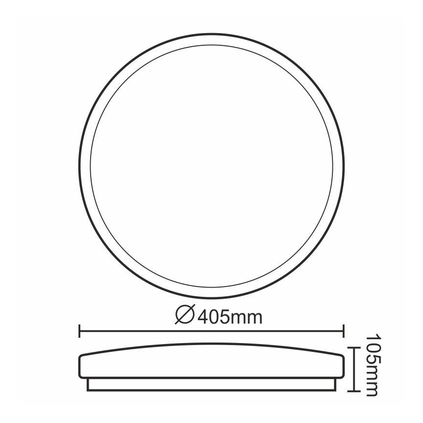 Світлодіодний стельовий світильник з регульованою яскравістю OPAL LED/24W/230V