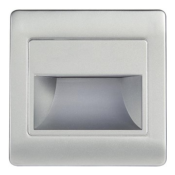 Світлодіодний світильник для сходів STEP LIGHT NET LED/1,5W/30V срібна