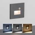 Світлодіодний світильник для сходів з датчиком руху та сутінків LED/1,5W/230V 3000/4000/6000K сріблястий